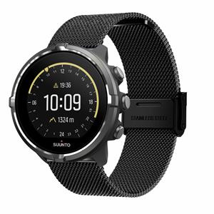 Strap-it Suunto 9 (Baro) Milanese band (zwart)