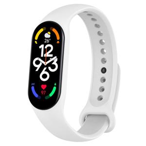 Strap-it Xiaomi Mi Band 7 siliconen bandje (wit)