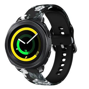 Strap-it Grey Flower Samsung Gear Sport bandje