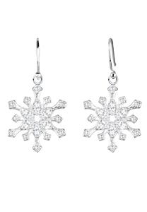 Elli Dames SneeuwvlokHanger Filigraan met Kubische Zirkonia Kristallen in 925 Sterling Zilver