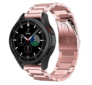 Strap-it Samsung Galaxy Watch 4 Classic 46mm stalen band (roze)