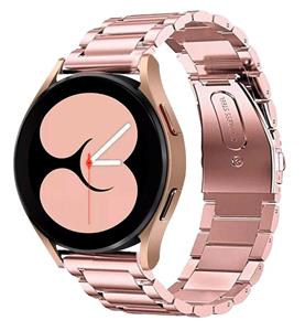 Strap-it Samsung Galaxy Watch 4 - 44mm stalen band (roze)