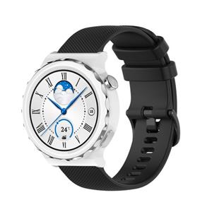 Strap-it Huawei Watch GT 3 Pro 43mm luxe siliconen bandje (zwart)