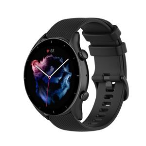Strap-it Amazfit GTR 3 (Pro) luxe siliconen bandje (zwart)