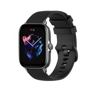 Strap-it Amazfit GTS 3 Luxe Siliconen bandje (zwart)