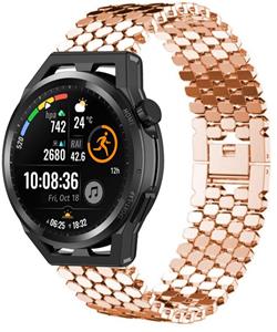 Strap-it Huawei Watch GT Runner stalen vis band (rosé goud)