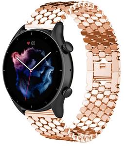 Strap-it Amazfit GTR 3 (Pro) stalen vis band (rosé goud)