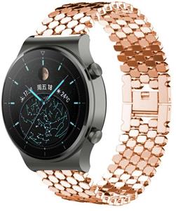Strap-it Huawei Watch GT 2 Pro stalen vis band (rosé goud)