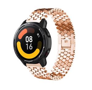 Strap-it Xiaomi Watch S1 stalen vis band (rosé goud)