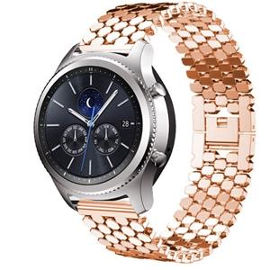 Strap-it Samsung Gear S3 stalen vis band (rosé goud)