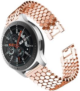 Strap-it Samsung Galaxy Watch 46mm stalen vis band (rosé goud)
