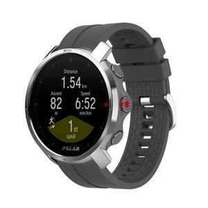Strap-it Polar Grit X extreme silicone band (donkergrijs)