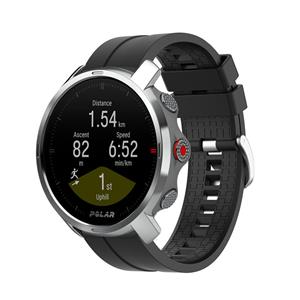 Strap-it Polar Grit X extreme silicone band (zwart)