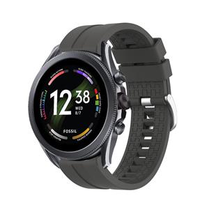 Strap-it Fossil Gen 6 44mm extreme silicone band (donkergrijs)