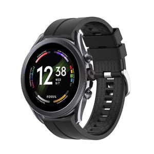 Strap-it Fossil Gen 6 44mm extreme silicone band (zwart)