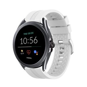 Strap-it Fossil Gen 5e 44mm extreme silicone band (wit)