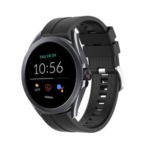 Strap-it Fossil Gen 5e 44mm extreme silicone band (zwart)