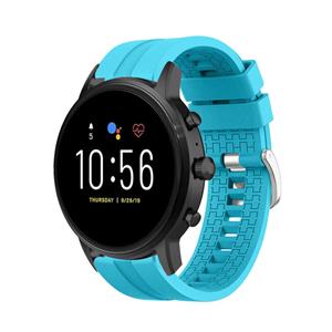 Strap-it Fossil Gen 5 extreme silicone band (lichtblauw)