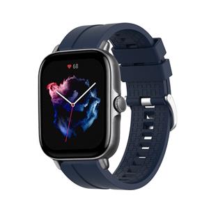 Strap-it Amazfit GTS 3 extreme silicone band (donkerblauw)