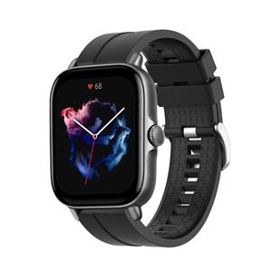 Strap-it Amazfit GTS 3 extreme silicone band (zwart)