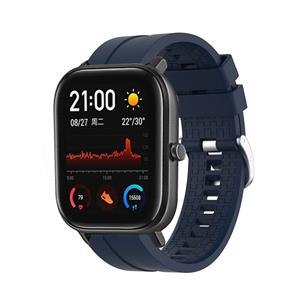 Strap-it Xiaomi Amazfit GTS extreme silicone band (donkerblauw)