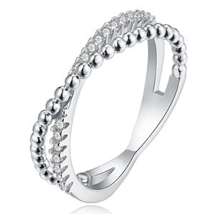 LGT JWLS Dames Ring Verzilverd van Edelstaal met Zirkonia-18mm