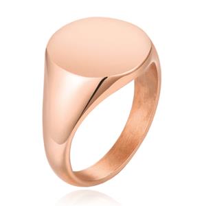 Cilla Jewels Rose Kleurige Dames Zegelring van Edelstaal-16mm
