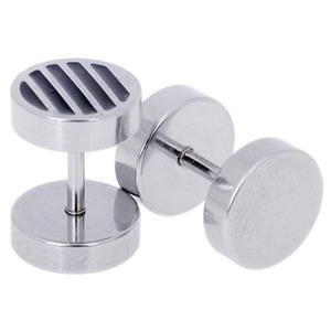 LGT JWLS Heren oorbellen Fake Ear Plug Stripes
