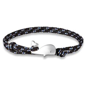 LGT JWLS Parachute koord armband LGT Jewels Walvis Anker Zwart Blauw