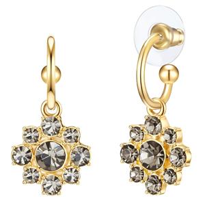 Lulu & Jane, Ohrhänger Gelbgold Glas Schwarz in gold, Schmuck für Damen