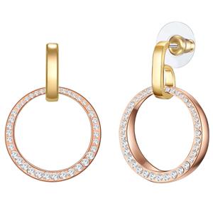 Lulu & Jane, Ohrhänger Roségold Glas Weiß in roségold, Schmuck für Damen