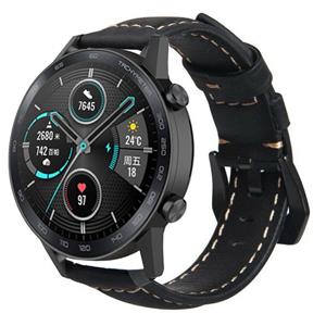 Strap-it Honor Magic Watch 2 leren bandje (zwart)