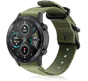 Strap-it Honor Magic Watch 2 nylon gesp band (groen)