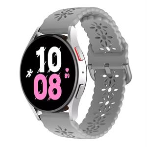 Strap-it Samsung Galaxy Watch 5 44mm siliconen bandje met patroon (grijs)