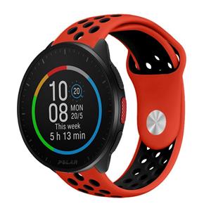 Strap-it Polar Pacer sport band (rood/zwart)