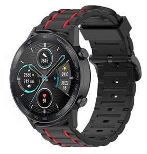 Strap-it Honor Magic Watch 2 sport gesp band (zwart/rood)
