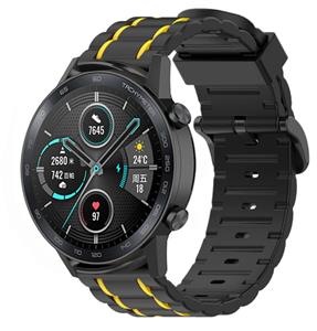 Strap-it Honor Magic Watch 2 sport gesp band (zwart/geel)