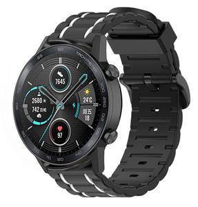 Strap-it Honor Magic Watch 2 sport gesp band (zwart/wit)