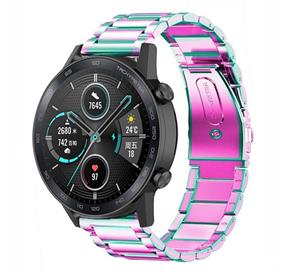 Strap-it Honor Magic Watch 2 stalen band (regenboog)