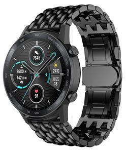Strap-it Honor Magic Watch 2 stalen draak band (zwart)