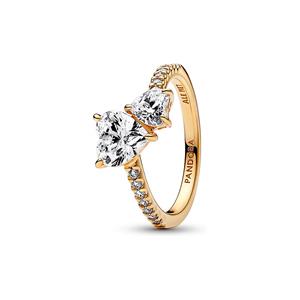 Pandora 161198C01-50 - Dubbel Hart - Ring-50 is maat 15.5