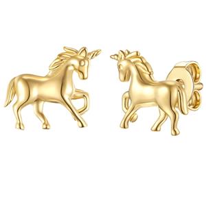 Glanzstücke München, Ohrstecker Einhorn in gold, Schmuck für Accessoires