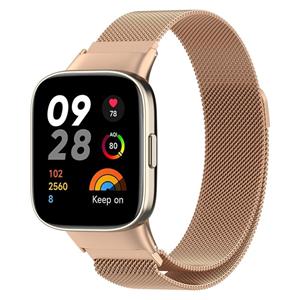 Strap-it Redmi Watch 3 Milanese band (rosé goud)