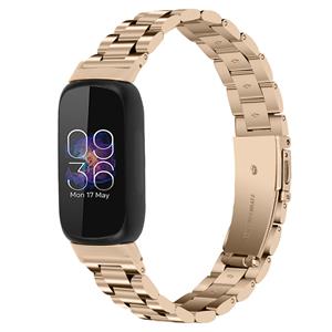 Strap-it Fitbit Inspire 3 stalen bandje (champagne)