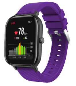 Strap-it Xiaomi Amazfit GTS silicone band (paars)