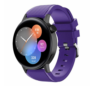 Strap-it Huawei Watch GT 3 42mm siliconen bandje (paars)