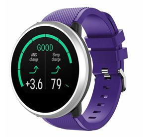 Strap-it Polar Unite twill siliconen band (paars)
