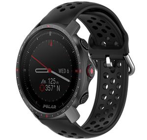 Strap-it Polar Grit X Pro siliconen bandje met gaatjes (zwart)