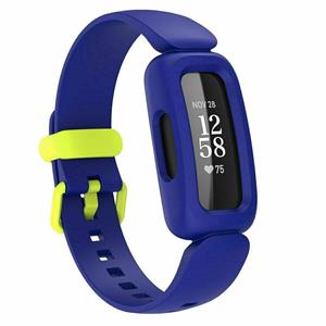 Strap-it Fitbit Ace 3 siliconen bandje (blauw/geel)