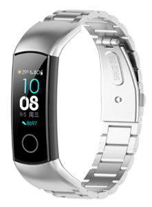 Strap-it Honor band 4 / 5 stalen band (zilver)